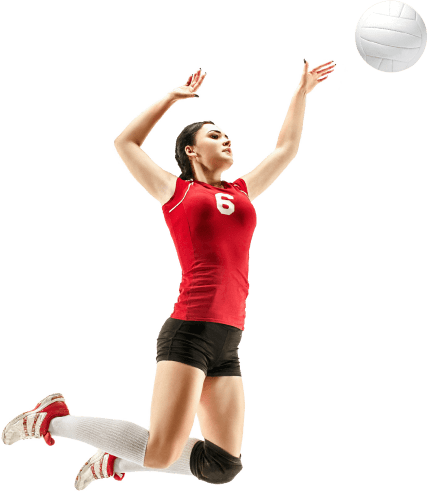 Woman playing volleyball